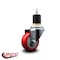Service Caster 3'' Red Poly Wheel Swivel 1-7/8'' Expanding Stem Caster SCC-EX20S314-PPUB-RED-178 - alternate 3
